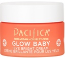 Pacifica Glow Baby Brightening Eye Cream – Dark Circle & Puffiness의 아이 크림 아래 비타민 C, 타이어 아이 향수 무료 0.5 oz Clean Vegan Dermatologist Tested를 위한 카페인 주입 눈 Brightener