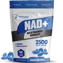 웰니스 LABSRX Liposomal NAD+ 보충 - 세 번째 부품은 NAD Softgels Nicotinamide Riboside Resveratrol을 테스트했습니다 - 여성을위한 2500mg Liposomal NAD 보충제 - Longevity Support - 미국산