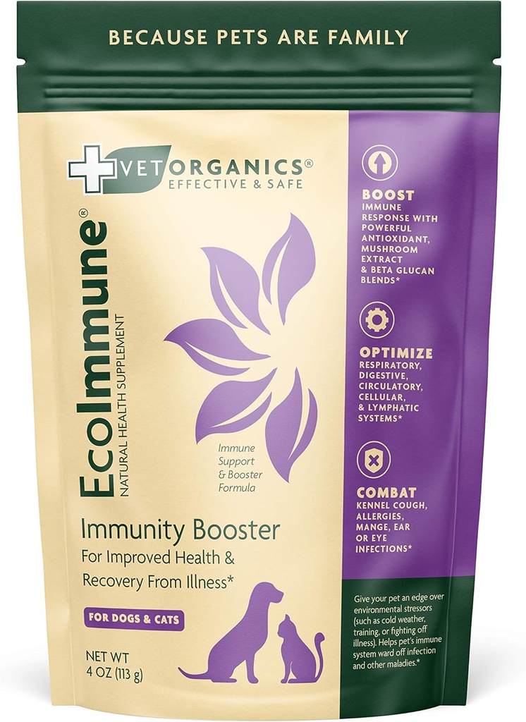 Immune System Support는 Dogs & Cats에 대한 보충을 지원합니다. 자연, Vital 성분은 건강한 애완 동물 면역 체계를 지원합니다. Pets Food에 간단히 추가하십시오. 포장 May Vary. (4 oz)