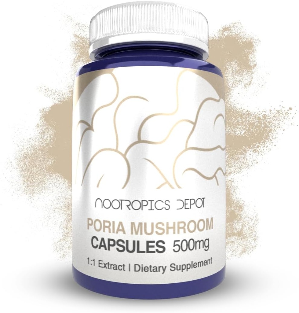 Nootropics Depot Poria 버섯 캡슐 | 500mg | 60 개 | Wolfiporia extensa