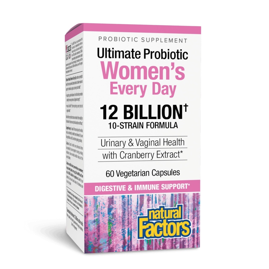 자연적인 요인 궁극적인 Probiotic 여자의 매일 - 소화 건강 지원 보충교재 - Urinary Tract & Vaginal 건강 지원을 위한 Probiotic 보충교재 - 60 채식 캡슐 (60의 서빙)