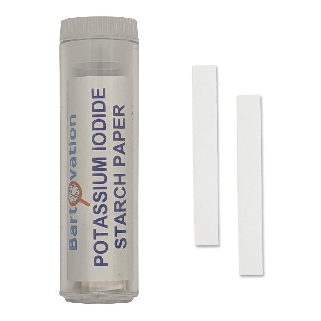 칼륨 Iodide Starch Oxidizer 테스트 용지 [100 스트립의 다이얼] 염소, 이오딘 및 과산화물 탐지 - 몸을 테스트하지