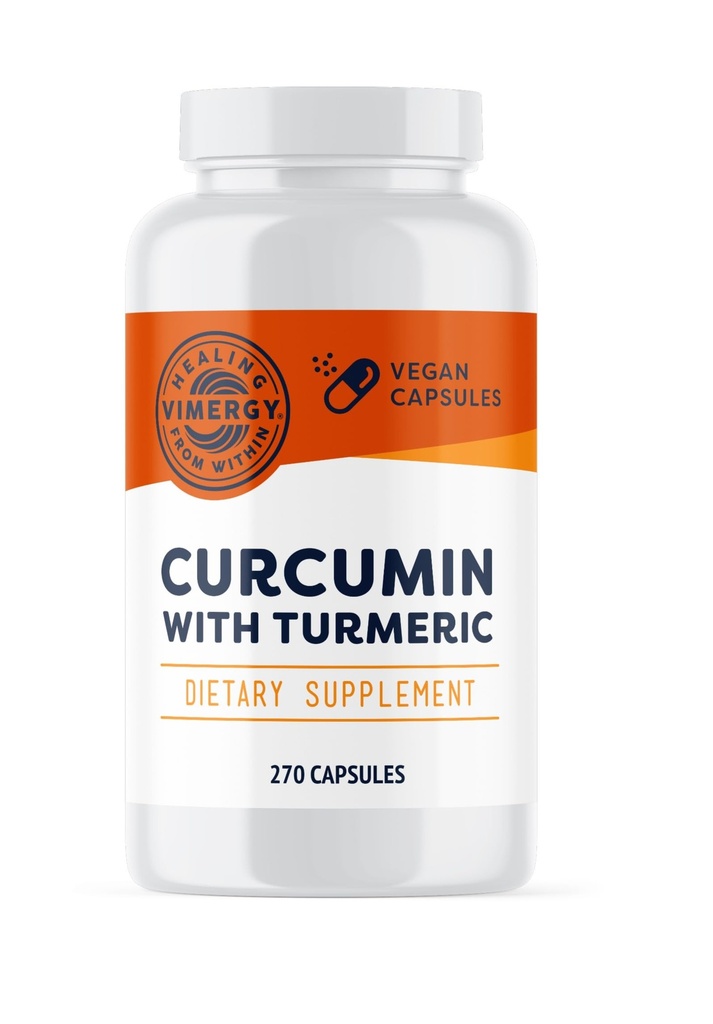 심황 캡슐을 가진 Vimergy Curcumin – 뼈 건강 & Mobility* 촉진 – 지원 메모리 & 두뇌 기능* – Kosher, Vegan & 글루텐 자유로운 – (270 ct.)