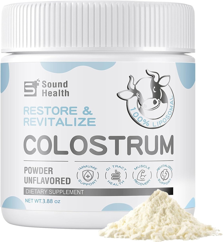 인간을 위한 Colostrum 보충교재 분말 - Gut 건강을 위한 유기 Bovine Colostrum 보충교재, 그리고 면역성이 있는 지원 - Unflavored (73의 서빙)