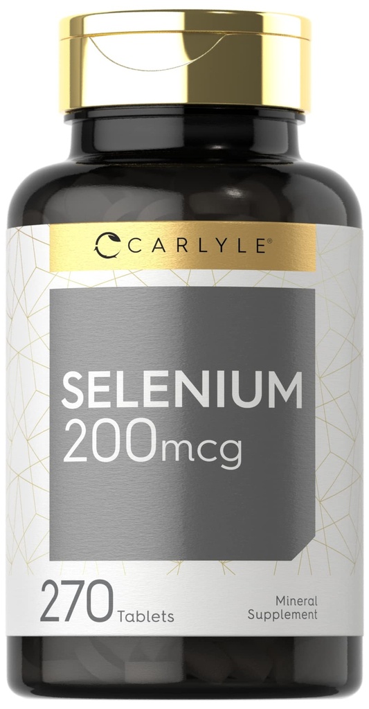 Carlyle Selenium Supplement | 200 mcg | 270 정제 | 채식주의, 비 GMO, 글루텐 프리 포뮬러
