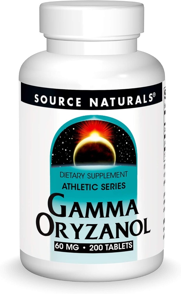 Source Naturals Gamma Oryzanol, Athletic 시리즈 규정식 보충교재 Vegetarians, 60 MG - 200 정제를 위해 적당한