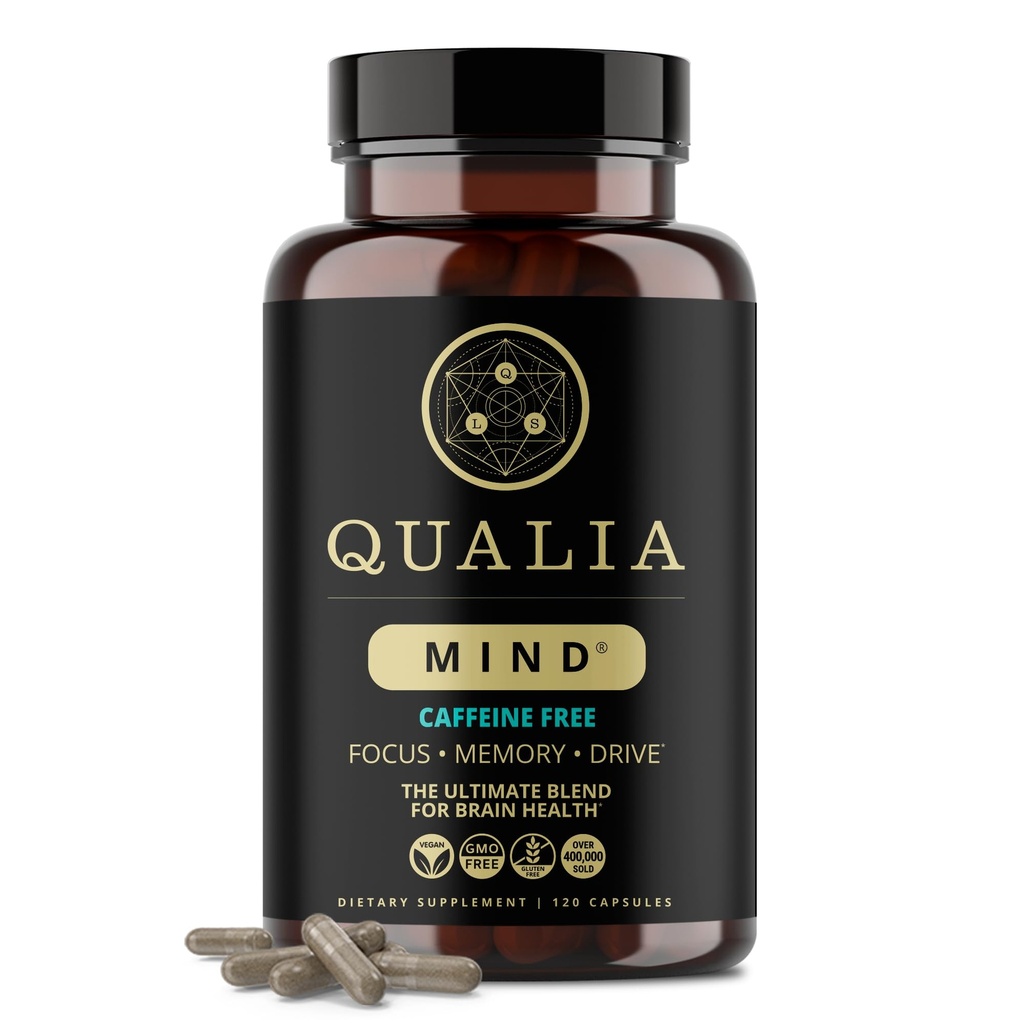 QUALIA MIND (Caffeine Free) | 뇌 건강을위한 궁극적 인 혼합 * | 연료 초점 및 농도에 대한 의사 공식적인 Nootropic * | 장기 두뇌 건강 지원| 드라이브 및 생산성 유지