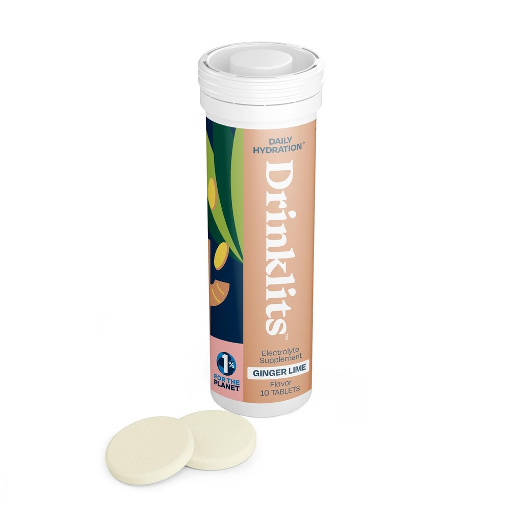 싱거 Lime Electrolyte Tablets for Hydration | 그레이트 맛 - 0g Sugar - Essential Electrolytes - 매일 사용 | 싱글 튜브 (10 태블릿 / 조각)