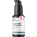 건강 Liposomal D Supreme 비타민 D 액체 - 2500 IU 비타민 D3 + 비타민 K (K1 + K2) - 우수한 흡수를위한 지방질 - 비 GMO 보충 (100 인분 / 1.7oz)