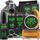 Beard Kit Beard Grooming Kit w/Beard Wash/Shampoo Beard Oil Balm Brush Comb Scissor Bag e-Book Christmas Stocking Stuffers Gifts Ideas for Men 아버지 Boyfriend 남편 Mens