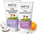 Matys 아기 Eczema & 아기를 위한 다목적 연고 2pk 결합 3 달 +, Soothe Eczema & Nourish 건조한 피부, 스테로이드/Petroleum는, 3.75oz 각 관을 해방합니다