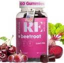 포도씨 추출물 에너지 보충교재를 가진 사탕 뿌리 Gummies I 설탕 남자 & 여자 I 전반적인 건강 & 혈압 지원 I 60 Gummies - 버찌 풍미