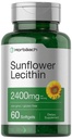 Horbäach Sunflower Lecithin Softgel 캡슐 | 2400mg | 60 알약 | 자연적으로 Occurring Phospholipids | Non-GMO, 글루텐 무료 보충