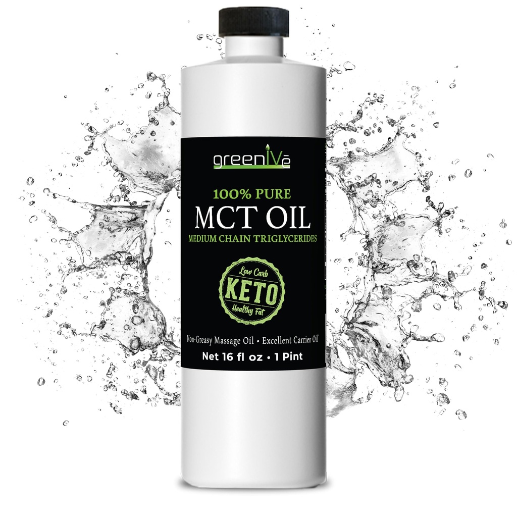 GreenIVe MCT 기름 몸과 마음 연료 비 GMO 100% 순수한 MCT (16 Ounce)