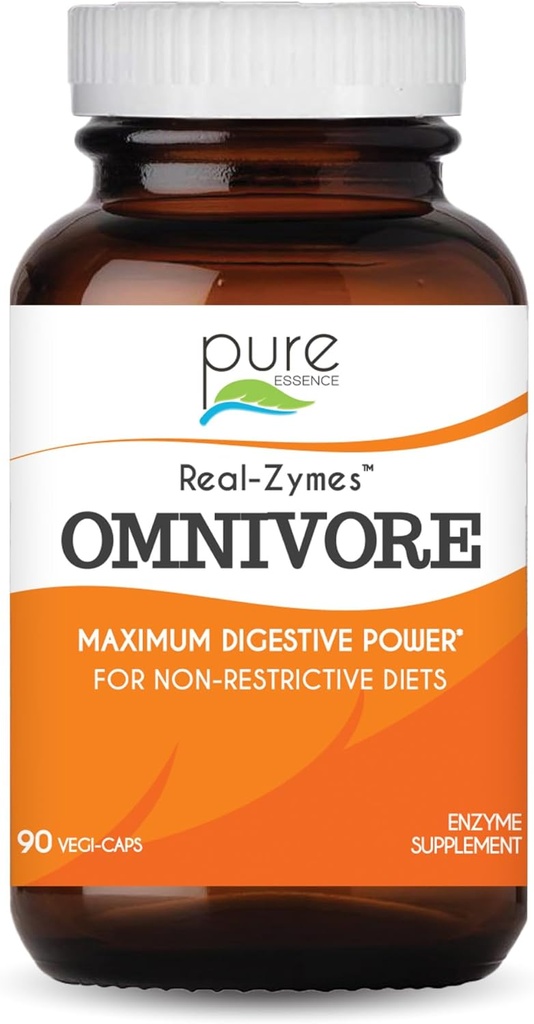 Real-ZymesTM OMNIVORE는 더 나은 소화를 위한 Probiotics를 가진 소화 효소 보충교재 - Bloating, 가스, Belching, Diarrhea, 변비, IBS, 등의 기복을 위한 자연적인 지원 - 90의 모자