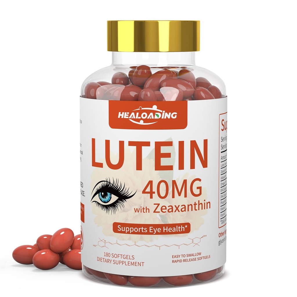 Lutein과 Zeaxanthin 보충교재 Softgels: 비타민 C, E, Omega 3, Lutein & Zeaxanthin를 가진 눈 비타민 그리고 보충교재 시각과 구호 눈 피로