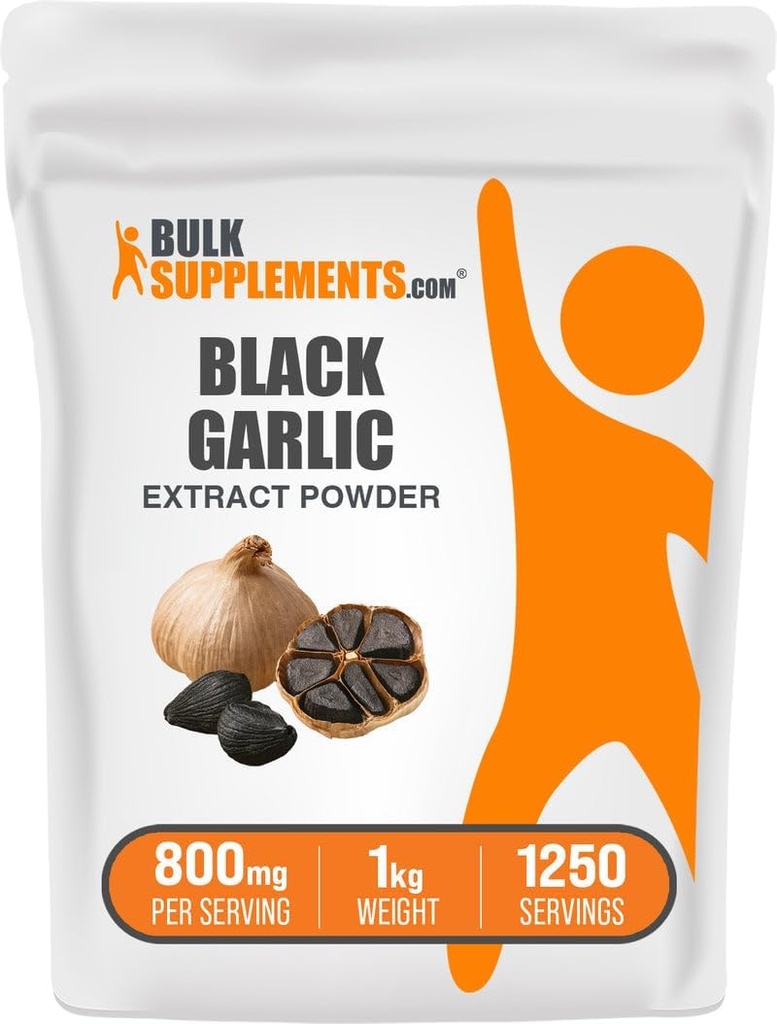 BulkSupplements.com 검은 마늘 추출 분말 - Aged 마늘 추출, 초본 보충 - Vegan & Gluten 무료, 800mg 서빙 당, 1kg (2.2 파운드) (팩 1)