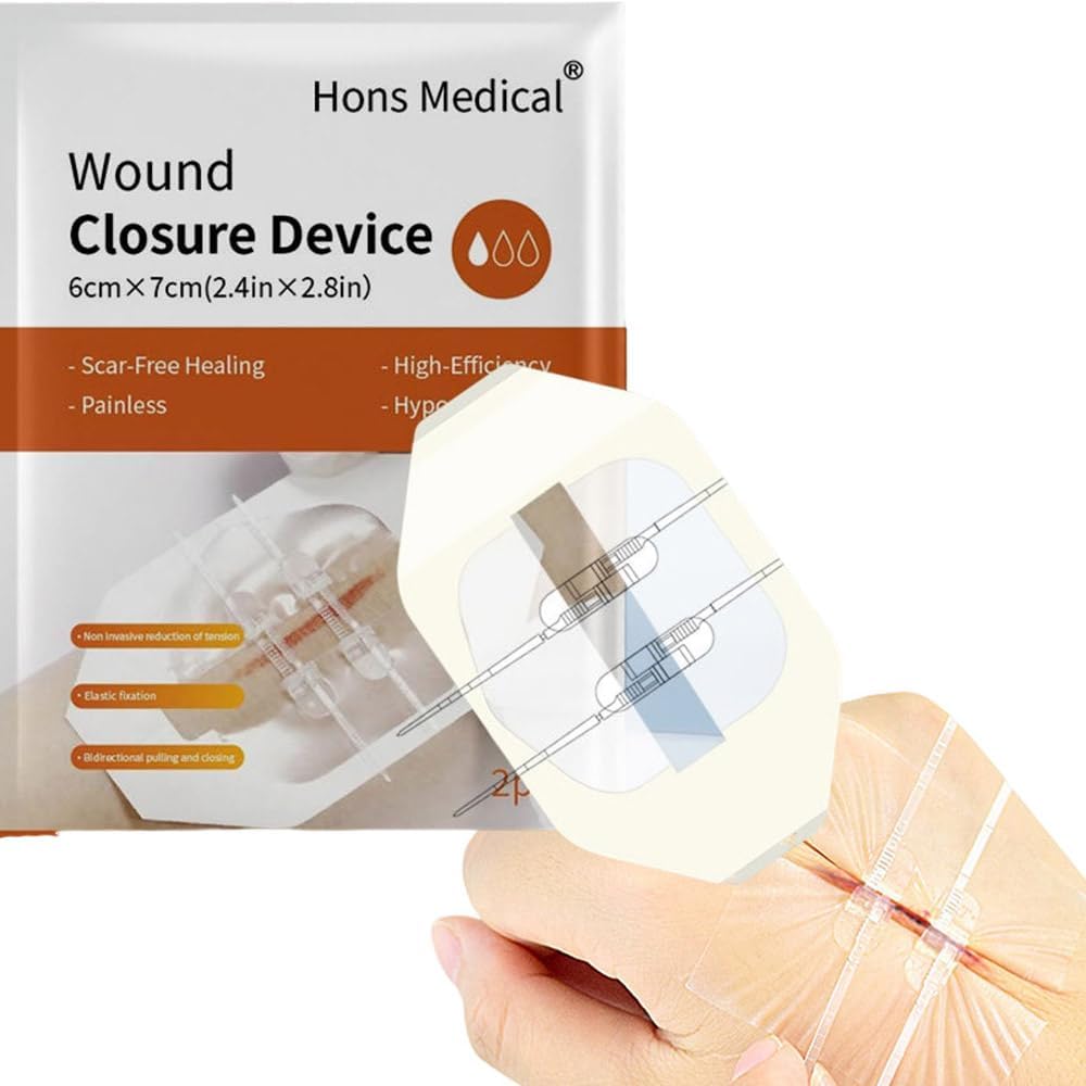 봉합사 접착제 붕대 2 PCS 외과 레이스 수리 Sew Quick Clot Emergency Wound 폐쇄 장치