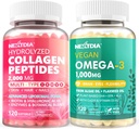 Hydrolyzed 교원질 펩티드 알약 + 비타민 D3 K2를 가진 Vegan Omega 3 보충교재