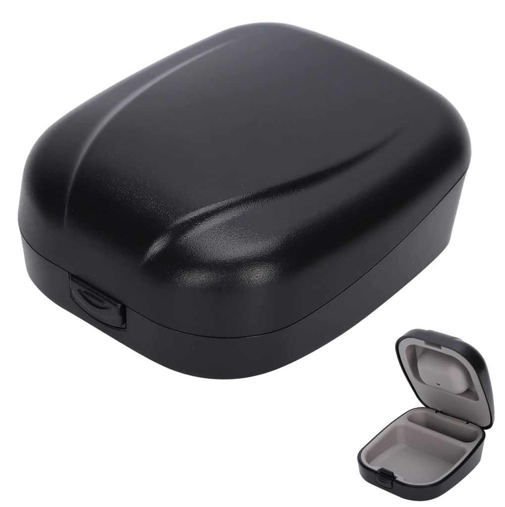 뒤에 ‐ ‐ Ear Hearing 원조 상자, 방수 하락 저항 저장 상자 Storing 보청기를 위한 휴대용 방어적인 상자 보청기 콘테이너 (검정)