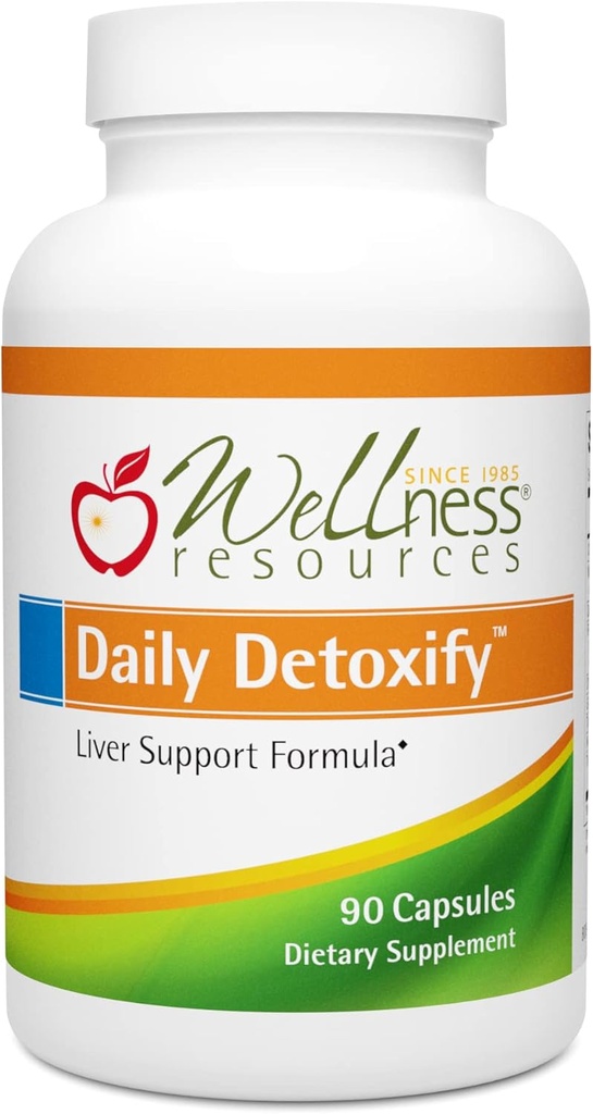 웰니스 리소스 Silymarin, Dandelion, RA Lipoic Acid, NAC, Chlorella 및 Liver 지원 및 종합 해독 (90 캡슐)에 대한 매일 해독