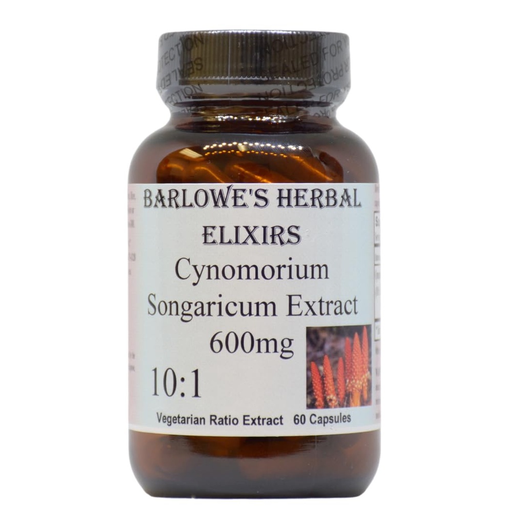 Cynomorium Songaricum Extract 10 : 1 | 캡슐 당 600mg | 체력, 활력 및 웰빙을위한 초본 보충 | 60 Vegan 캡슐 | Stearate-Free, 유리 병