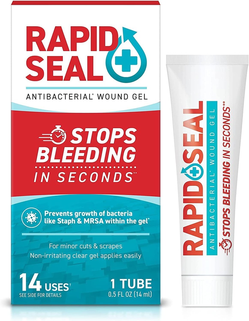 Wound Gel (1 Tube) | Stop Bleeding in Seconds | Cuts, Scrapes, Razor Nicks for Emergency First Aid Supplies에 이상적입니다.