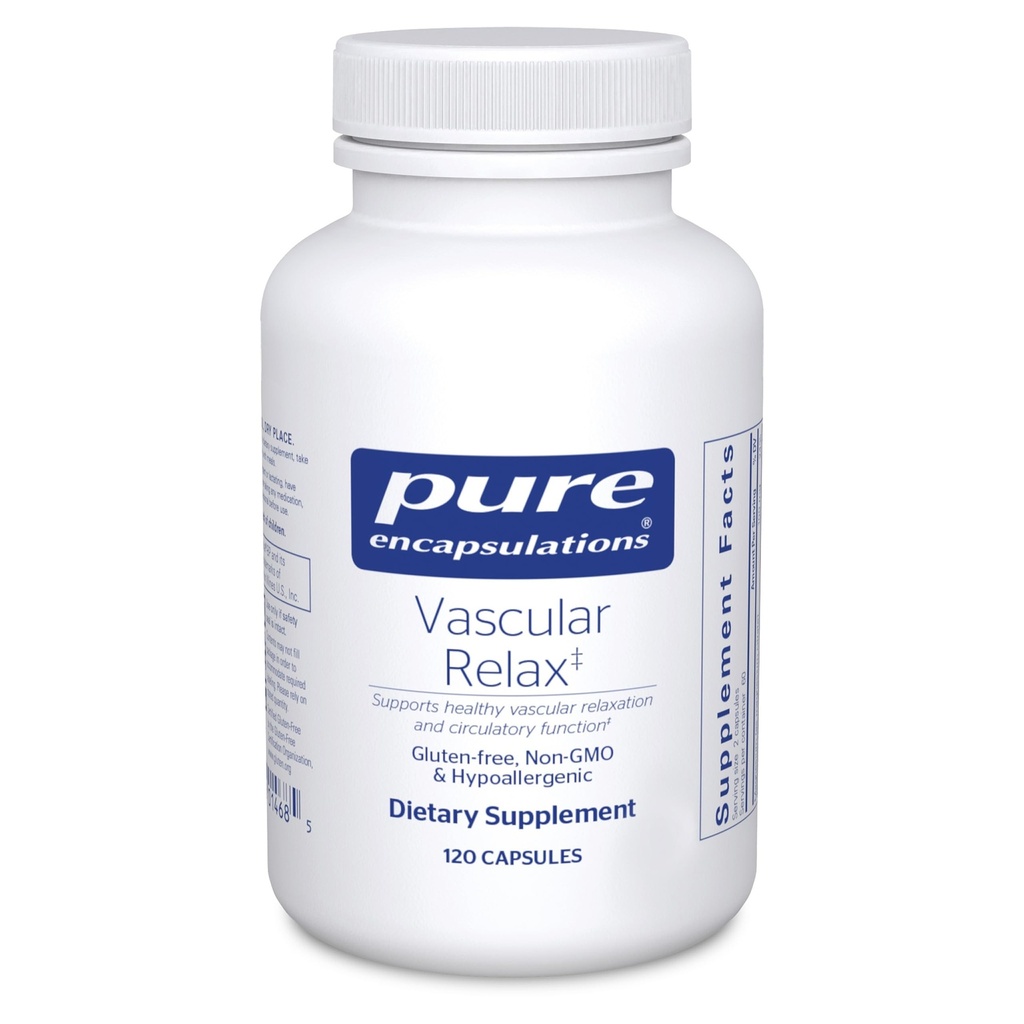Pure Encapsulations Vascular Relax | 건강한 관 Relaxation 및 전반적인 Circulatory 건강을 위한 Hypoallergenic 조합 | 120의 캡슐