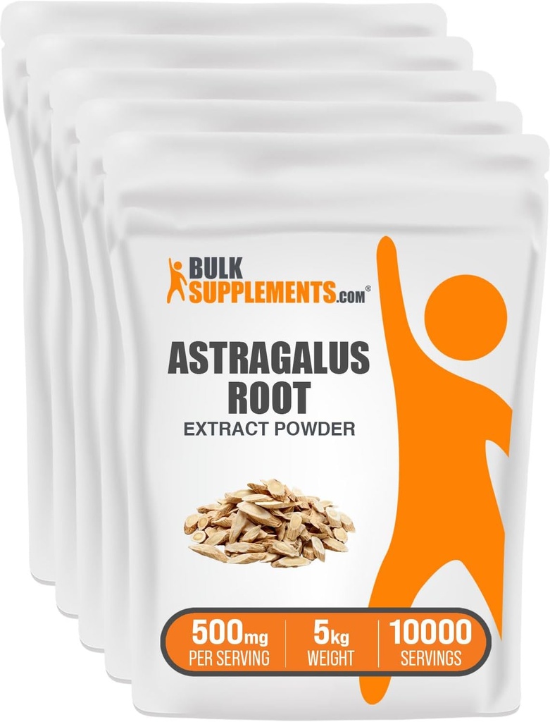 BulkSupplements.com Astragalus 추출 분말 - Astragalus 루트, Astragalus 보충 - Vegan & Gluten 무료, Astragalus 분말 - 500mg 서빙 당, 1kg (2.2 파운드) (팩 5)