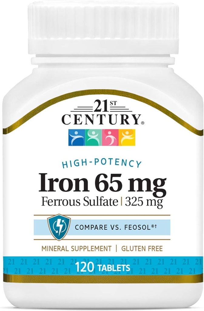 21세기 철 65 mg 철 황산염 325 mg 정제, 120 조사