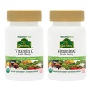 NaturesPlus Life Garden Vitamin C - 60 Vegan 캡슐, 2 팩 - 면역 시스템 지원 - 인증 유기, 비 GMO, 글루텐 무료 - 60 총 서빙
