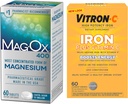 Vitron-C 높은 힘 철 보충교재, 60ct 및 Mag-Ox 400 마그네슘 무기물 보충교재 60ct