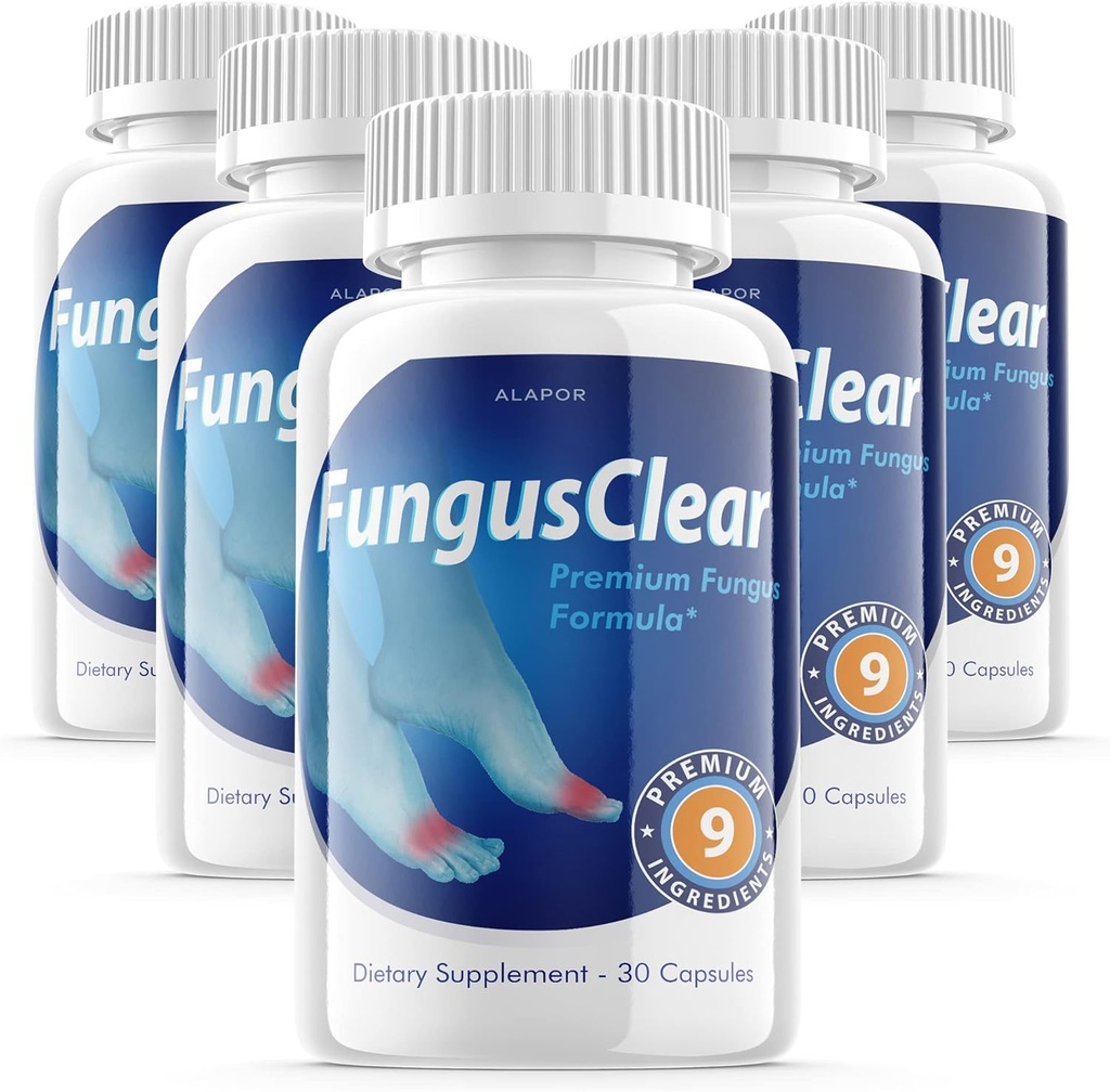 (5 팩) Fungus Clear - Probiotic Fungus Clear 알약, 사전 공식 Fungusclear 캡슐, Fungus Clear Max, 150 일 공급.