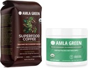 Amla 녹색 유기 지상 Superfood 커피, 중간 Roast 미식가 커피 및 20X 집중된 고유 Amla 힘 30 서빙