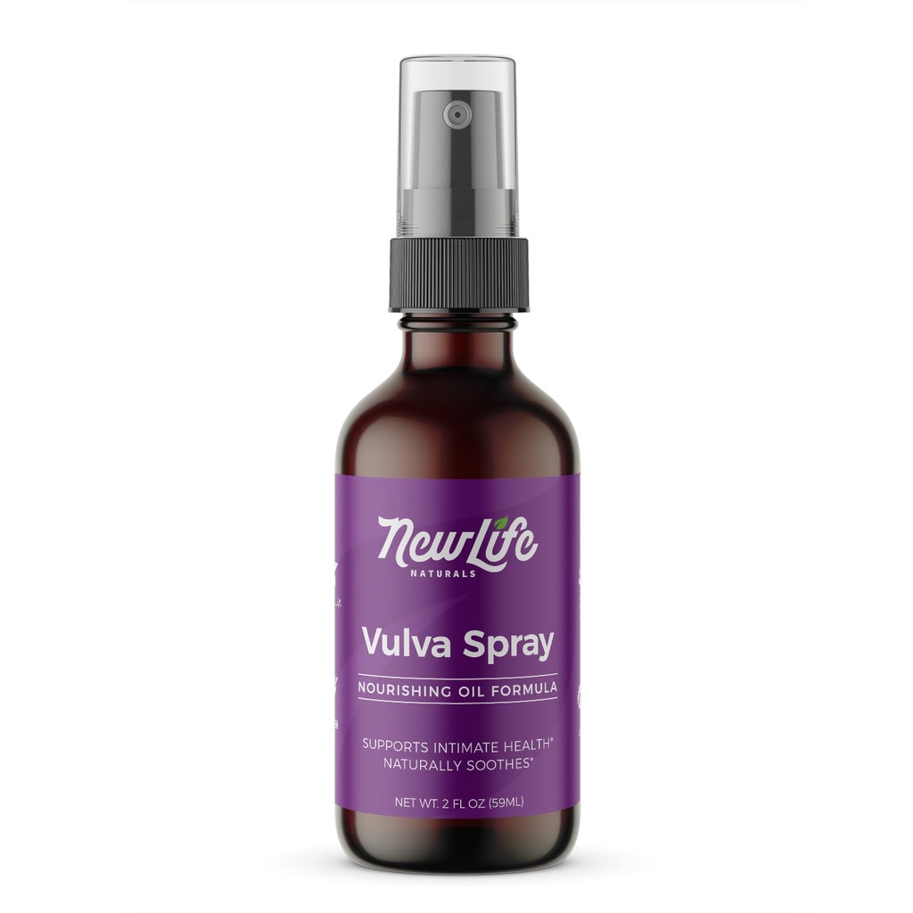 NewLife Naturals Feminine Spray Vaginal Moisturizer for Dryness Itching Irritation PH Menopause 지원 올리브 오일, 레몬그라스와 더 - 2 온스