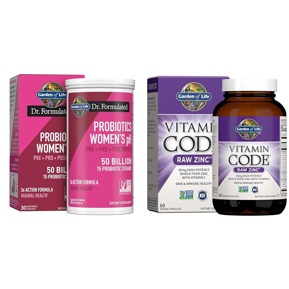 생활 박사의 정원은 Immune 지원, 30 일 공급을 위한 아연을 가진 여자의 건강을 위한 매일 완전한 Prebiotics, Probiotics & Postbiotics를 공식화했습니다