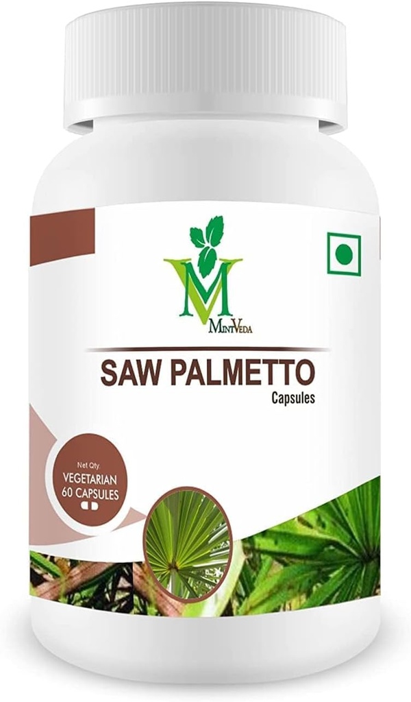 Saw Palmetto Extract Capsules 800mg | 모발 성장을위한 다이어트 보충 | Prostate Health & Urinary Health Good & Natural -60 Veg Capsules 지원