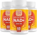 2000 MG NAD 보충교재, 높은 흡수를 가진 Liposomal NAD+, Nicotinamide Riboside 보다는 능률, 순수한 & 플러스 밀어주는 보충교재, 시효 방어, 대사 & 세포질, 180 softgels