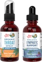 MaryRuth Organics Throat Spray (Unflavored) & Lymphatic Cleanse Drops | USDA Organic, Clean Label Project Verified® | 스로트 릴리프 비타민, 면역력 및 전반적인 건강 | Vegan, 글루텐 프리, 비 Gluten