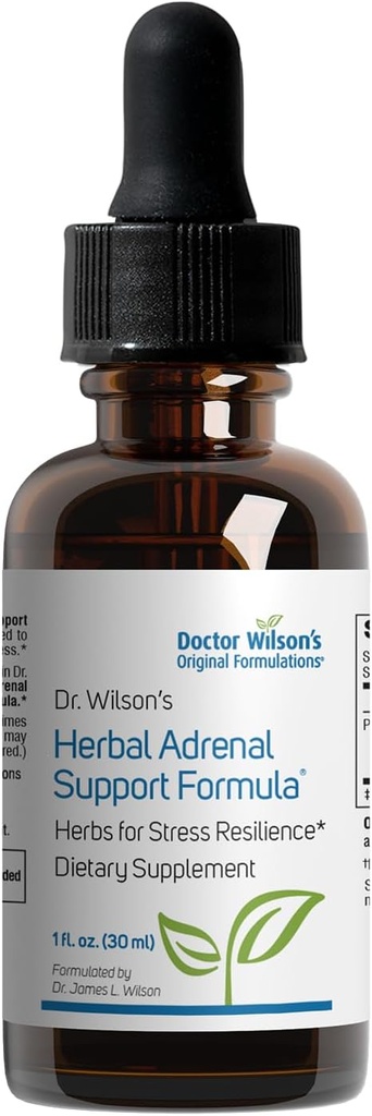 윌슨의 초본 Adrenal 지원 공식적인 adaptogenic 허브를 매일 사용, 수면 및 에너지 지원 1 액체 oz 박사하십시오