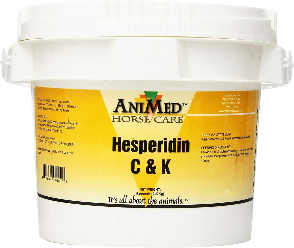 AniMed 비타민 C와 K와 Hesperidin 보충, 5-Pound