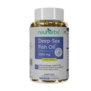 Neuherbs Deep Sea Fish Oil (60 Softgels) 오메가 3 보충 트리플 강도 2500 근육, 관절, 심장 및인지 지원을위한 Mg | 남자와 여성을위한 레몬 풍미가있는 물고기 Burps | (팩 1)