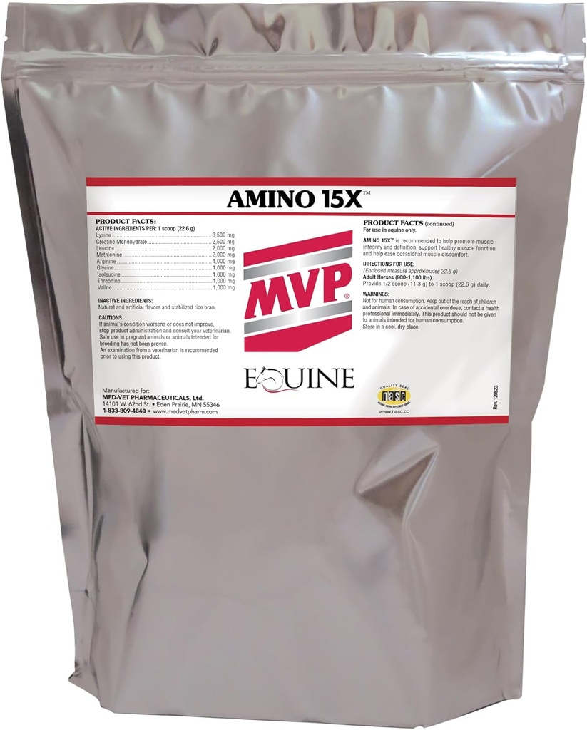 Amino 15X (6 lb) - 건강한 근육 기능, 발달 및 말에 있는 수리 지원