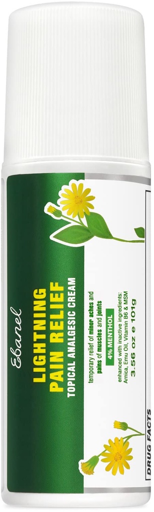 관절염, 발, 뒤, 합동, 목, strains & 뇌물, Arnica, Emu 기름, MSM, Boswellia, 표적 근육통 구호를 위한 Ebanel 고통 구호 목록
