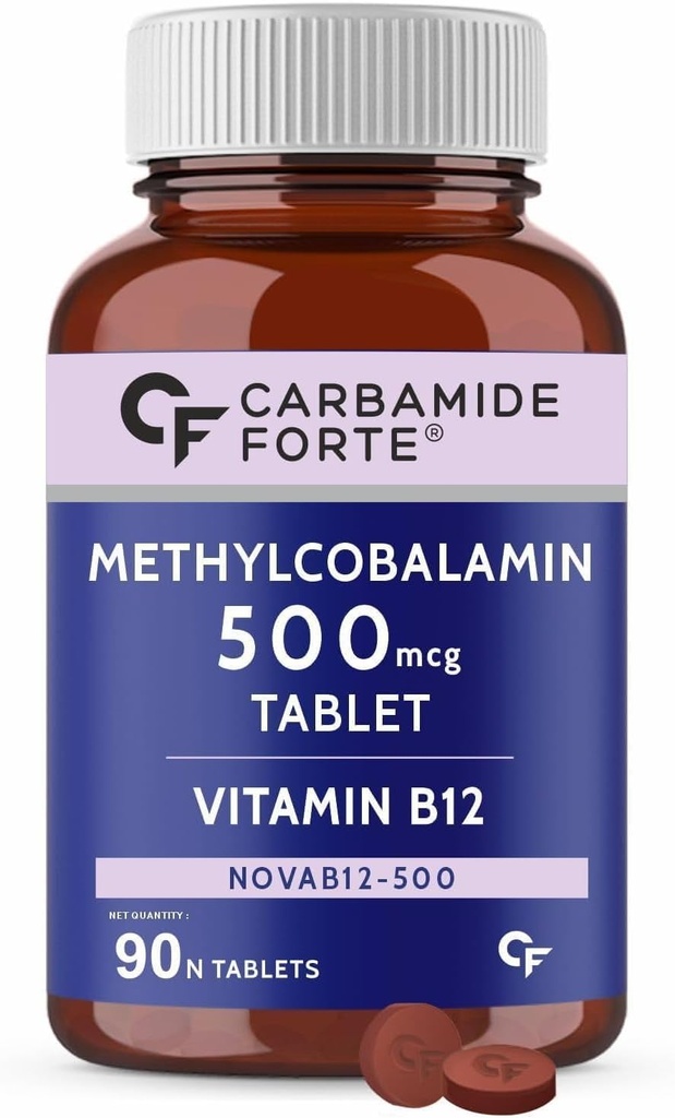 일반적인 상승 .Vitamin B12 정제 500mcg - 남성 & 여성을 위한 Methylcobalamin B12 보충교재의 활동적인 모양 - 90의 Veg 정제, Nautral