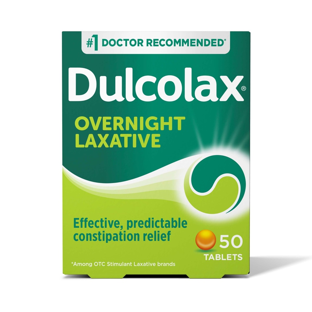 Dulcolax 자극제 Laxative 정제, 예측할 수 있는 & 효과적인 변비 기복, 스트레이브 스트레이닝 & bloating, Bisacodyl 5 mg, 50 조사