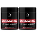 Wormwood 캡슐 - 12 허브 혼합 검정 호두, Cloves, Ginger, Turmeric, Cinnamon, Apple, Quassia - 2 팩 50 캡슐