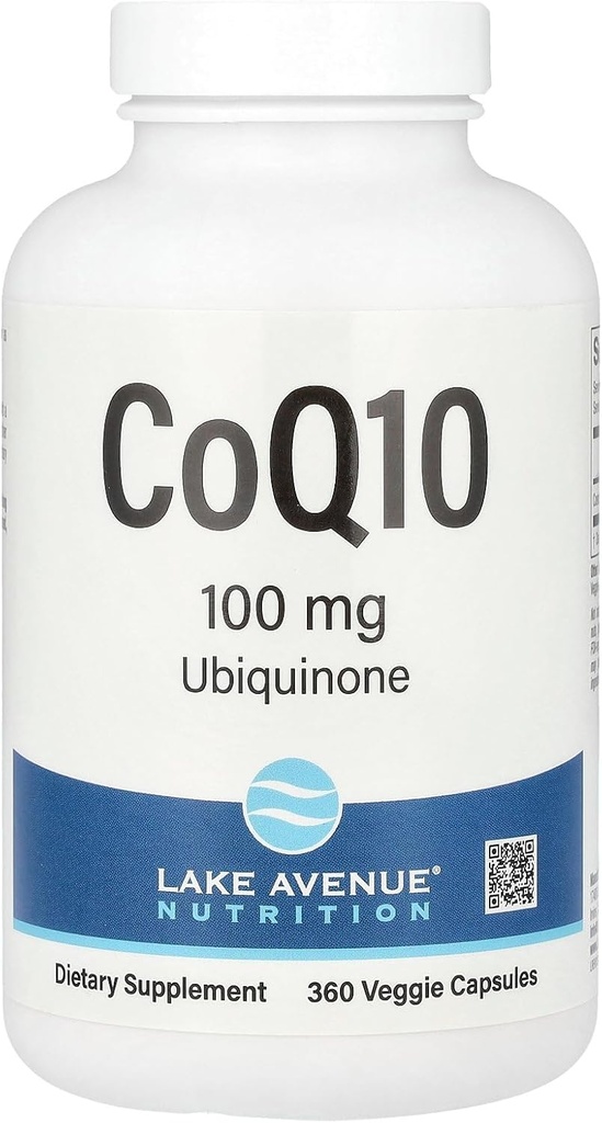Lake Avenue CoQ10 영양 - Ubiquinone 보충 - 산화 방지제 활동을 촉진 - 글루텐 무료, 비 GMO - 100 mg - 360 Veggie 캡슐