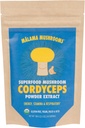 Malama, 유기 과일 바디 Cordyceps 버섯 분말, Superfood Adaptogenic, 지원 에너지, 내구시간 및 계류, 100 서빙