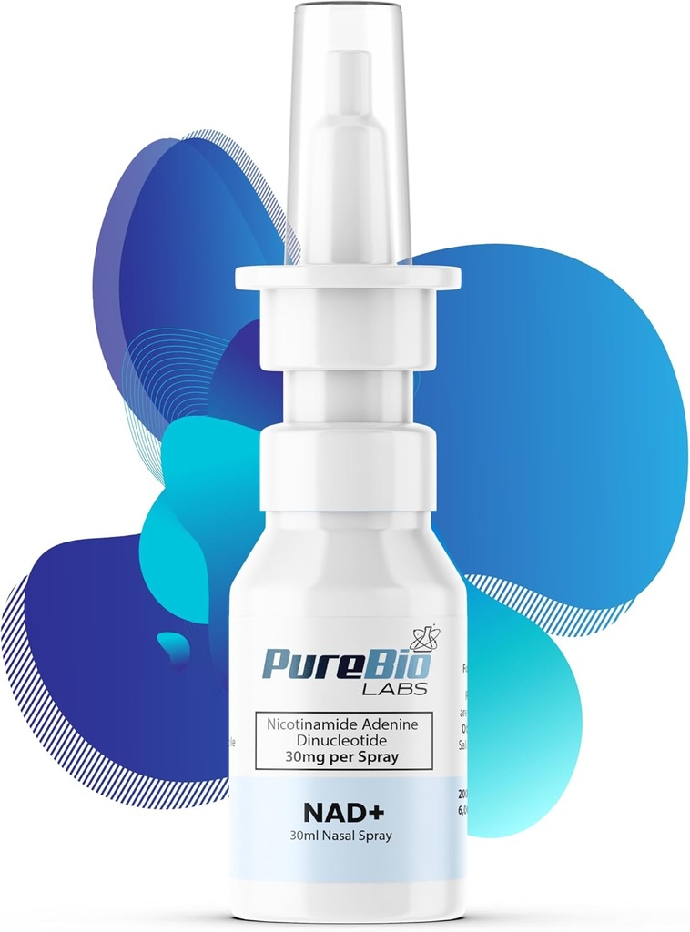 NAD + Nasal 스프레이 - 스프레이 당 30mg, 30ml 총, 200 스프레이 - 세포 에너지 및 대사 (1 병)